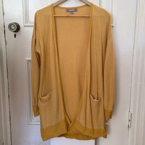 Golden Yellow Striped Cardigan